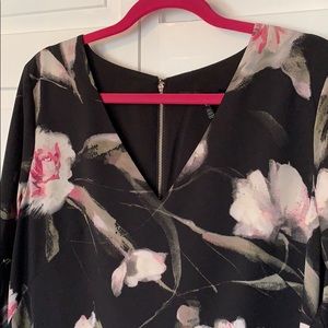 WHBM black patterned dress